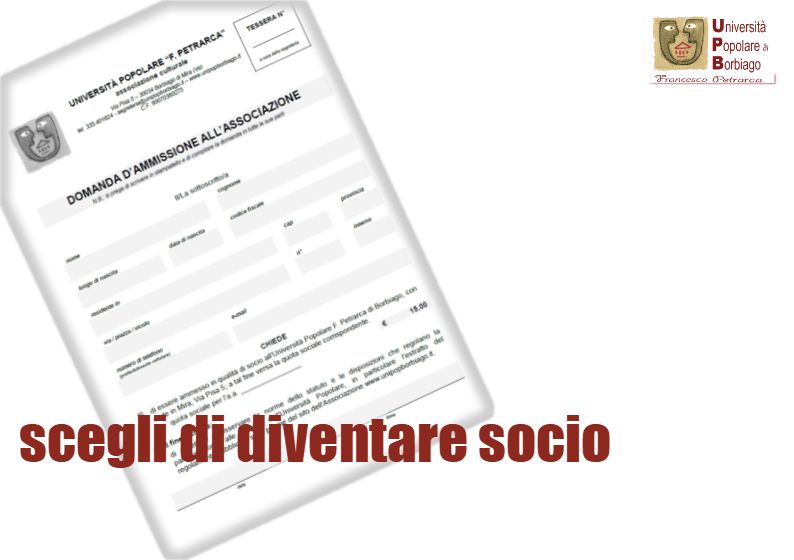 Università Popolare F. Petrarca di Borbiago - Mira (VE) - scegli di diventare socio